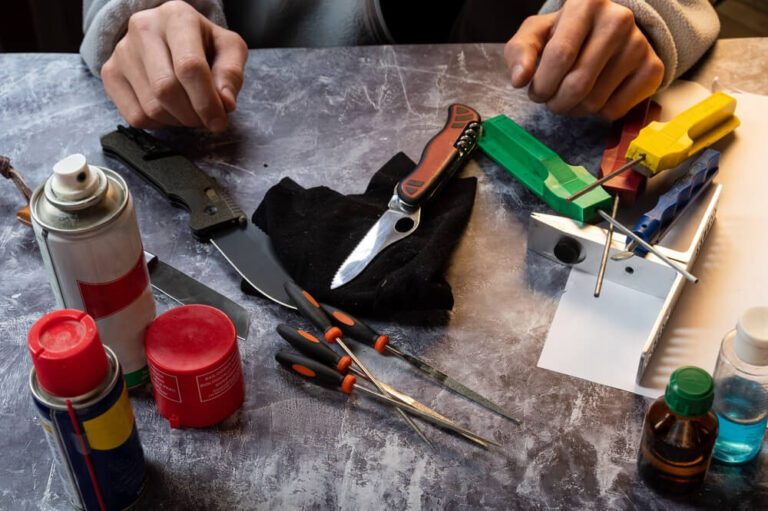 pocket knife maintenance tools